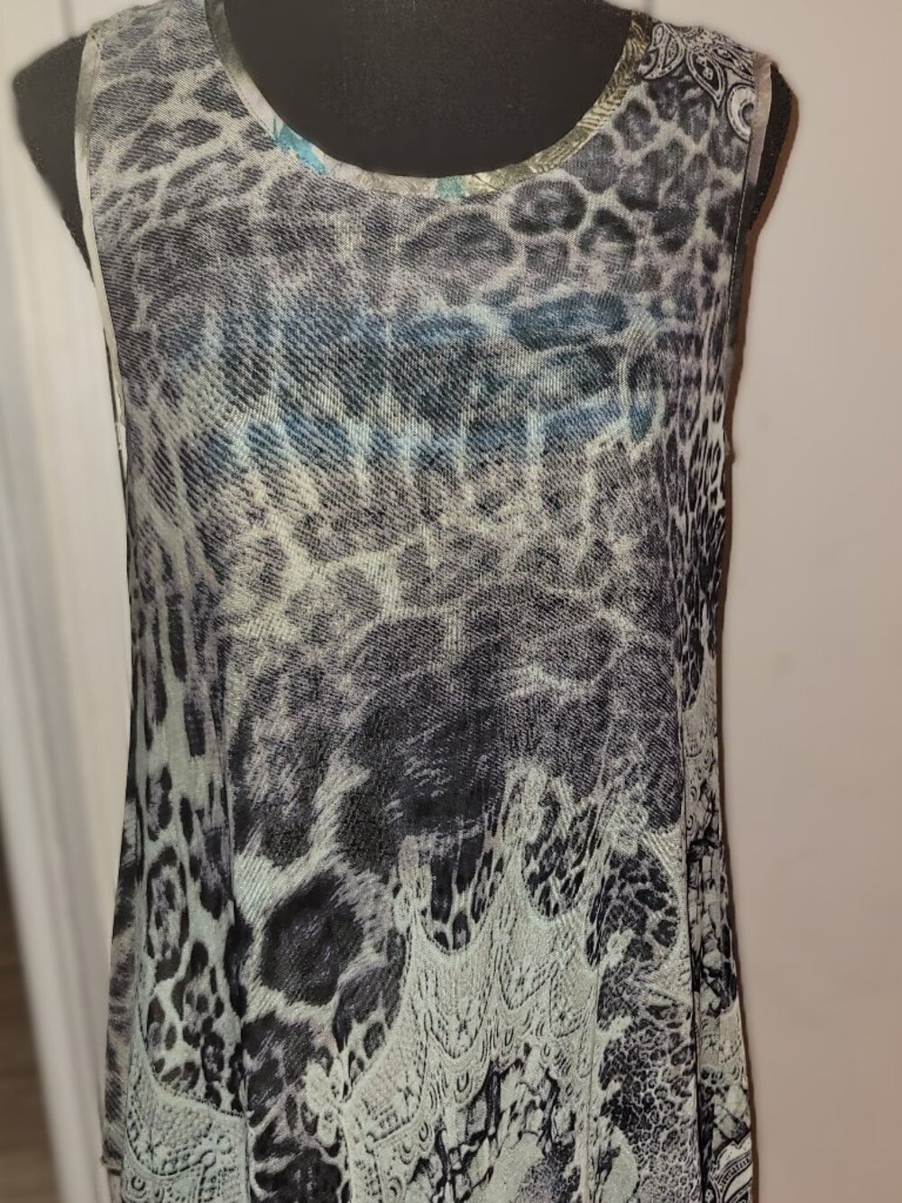 Fleur de Lis Animal Print Tunic - S